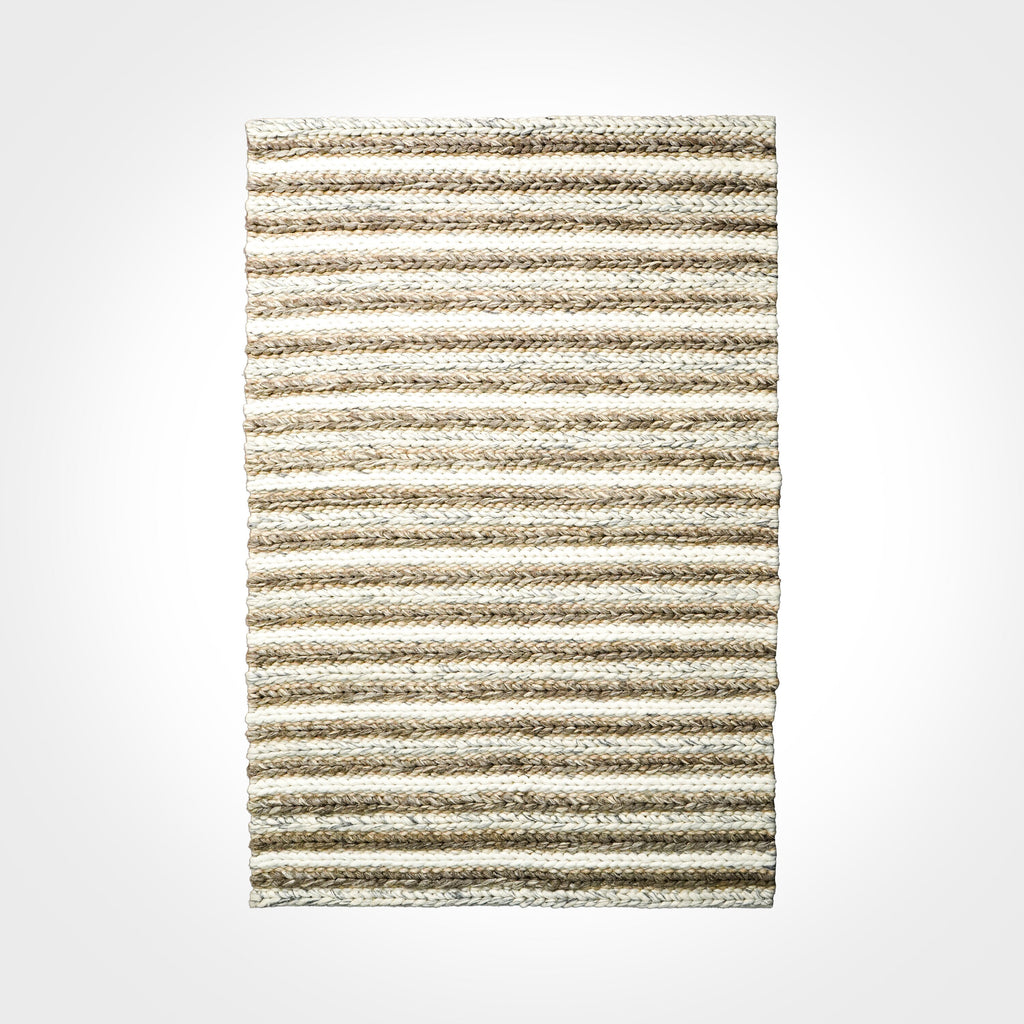 Hand woven Multi Pattern Scandinavian Chunky Knitted Rug - Brown, Grey & Ivory, Cozy Texture, Custom mad in all sizes