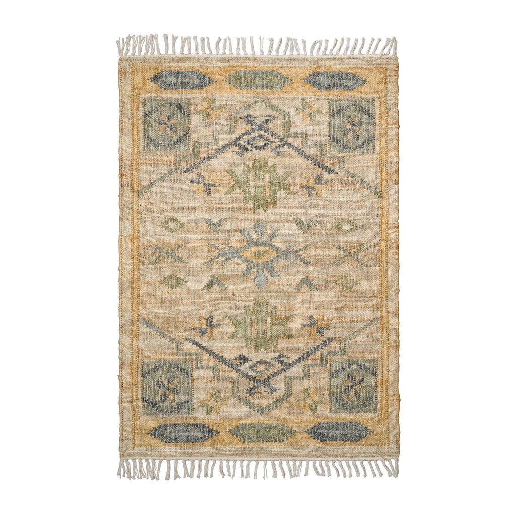 Hand woven Natural Sage green Bohemian Style Jute area Rug, Moroccan Style Scandinavian Decor Jute rug, Custom made in all sizes