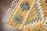 Jute rug in bohemian styled room