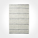 Grey and ivory chunky loop wool rug pile detail