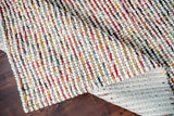 Close-up of multi colour wool loop texture