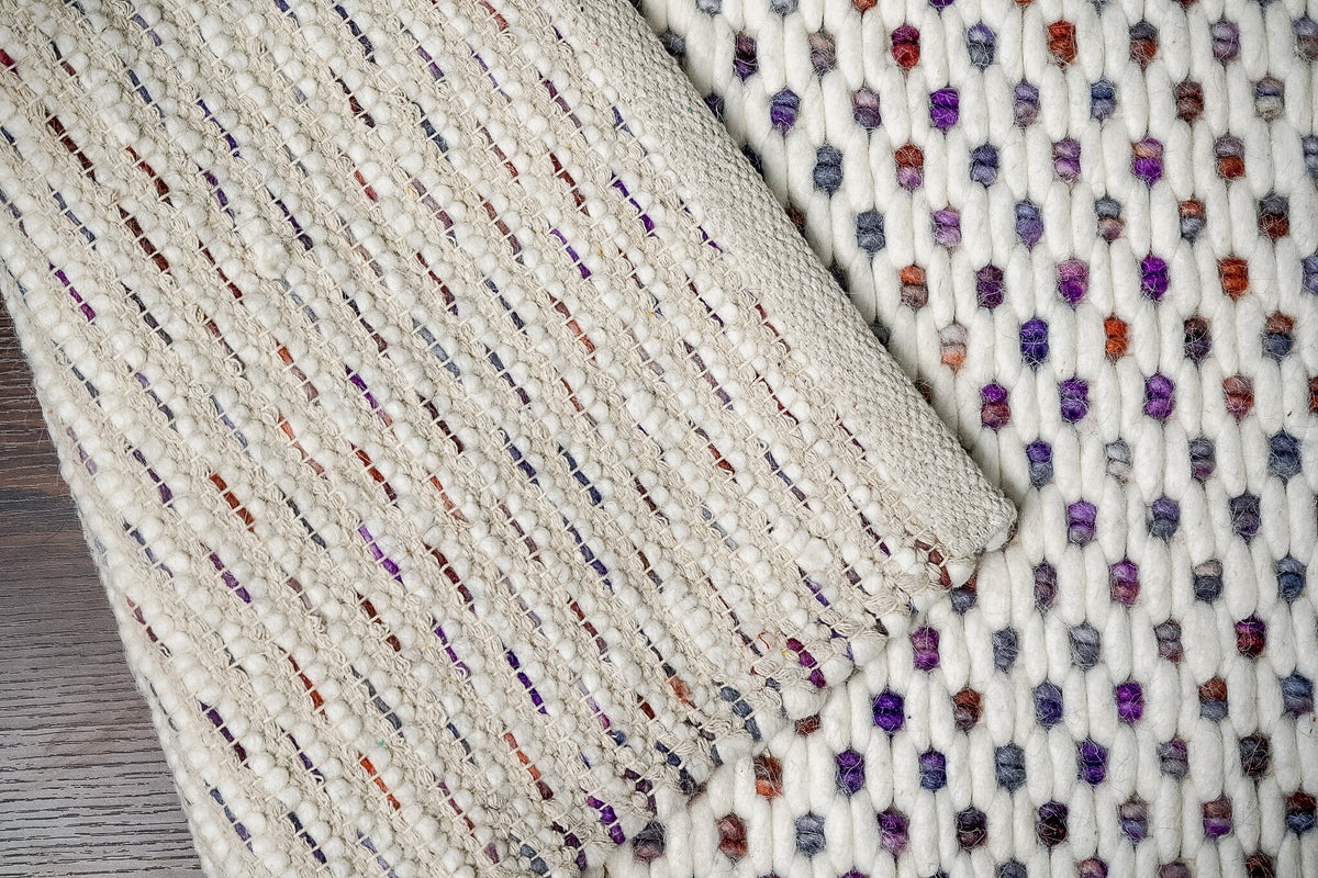 Chunky wool loop texture close-up