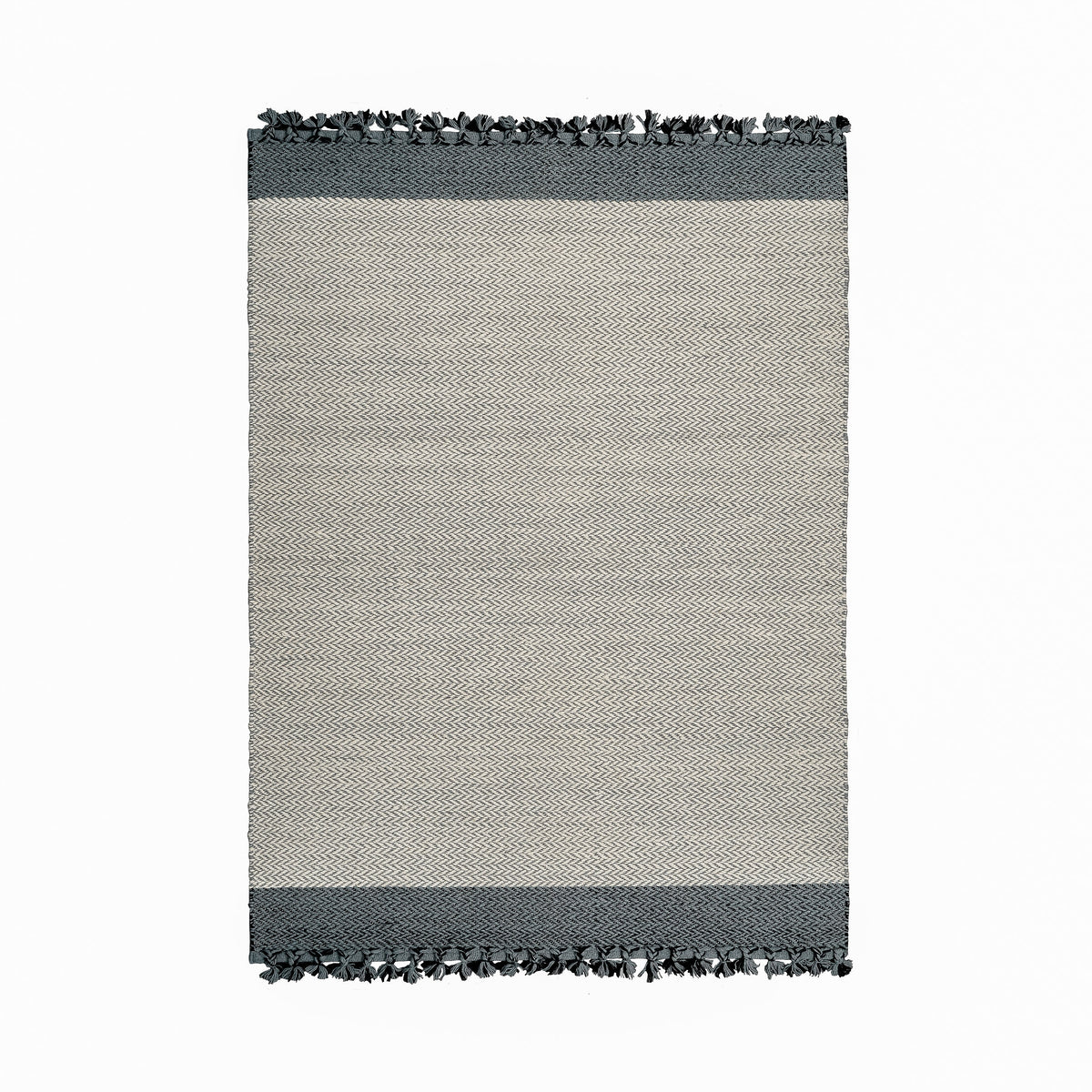 Close-up texture of punja weave wool rug