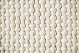Ivory loop chunky wool rug, flat lay view
