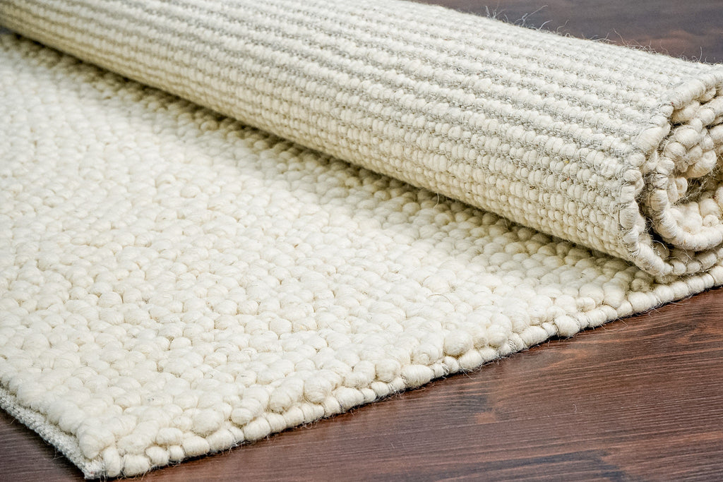 Custom made Ivory Chunky Cloud weave Looped Wool rug, Modern decor indoor wool area rug, Personalised wool rug