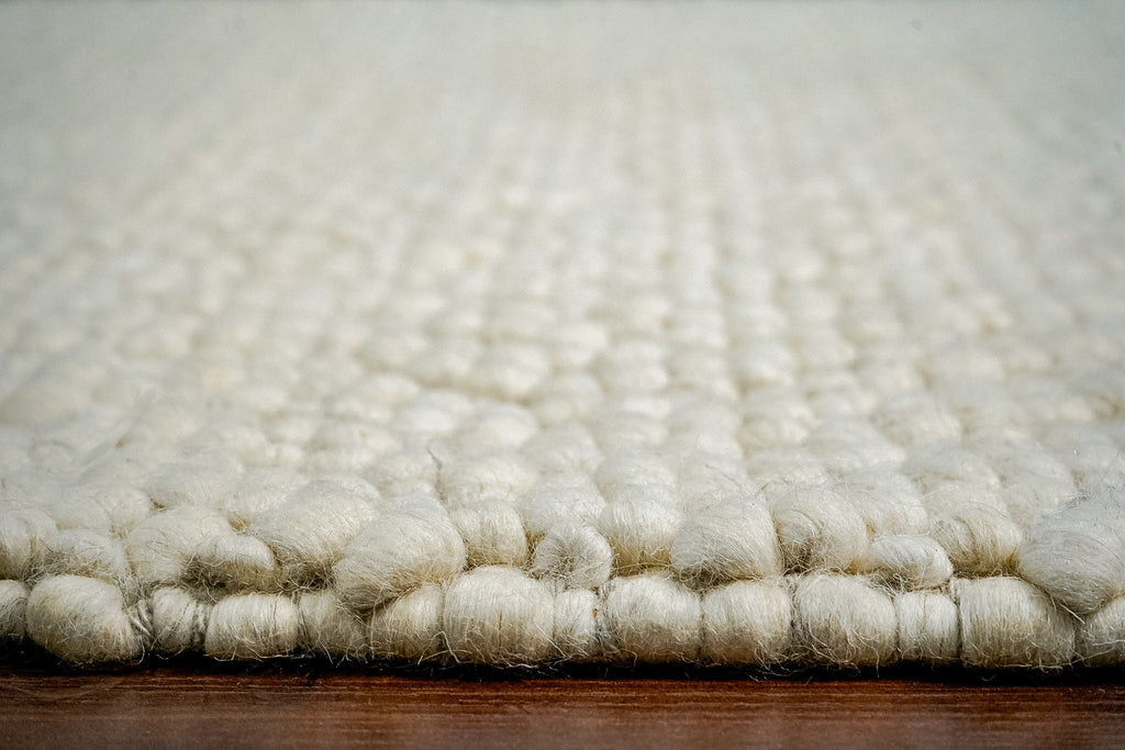 Custom made Ivory Chunky Cloud weave Looped Wool rug, Modern decor indoor wool area rug, Personalised wool rug