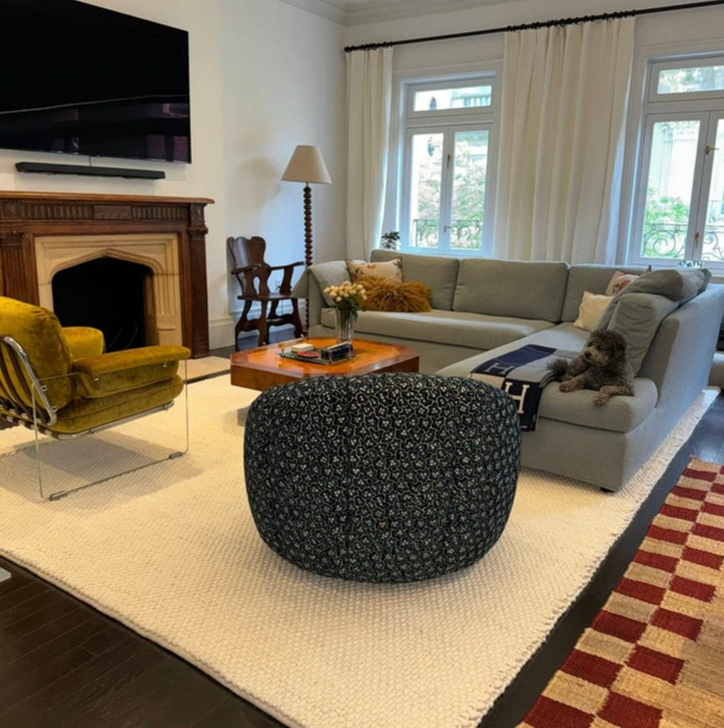 Hand Knotted Ivory Scandinavian Chunky Loop Indoor Wool Rug, Cozy Felted white wool Rug, Customize in any size