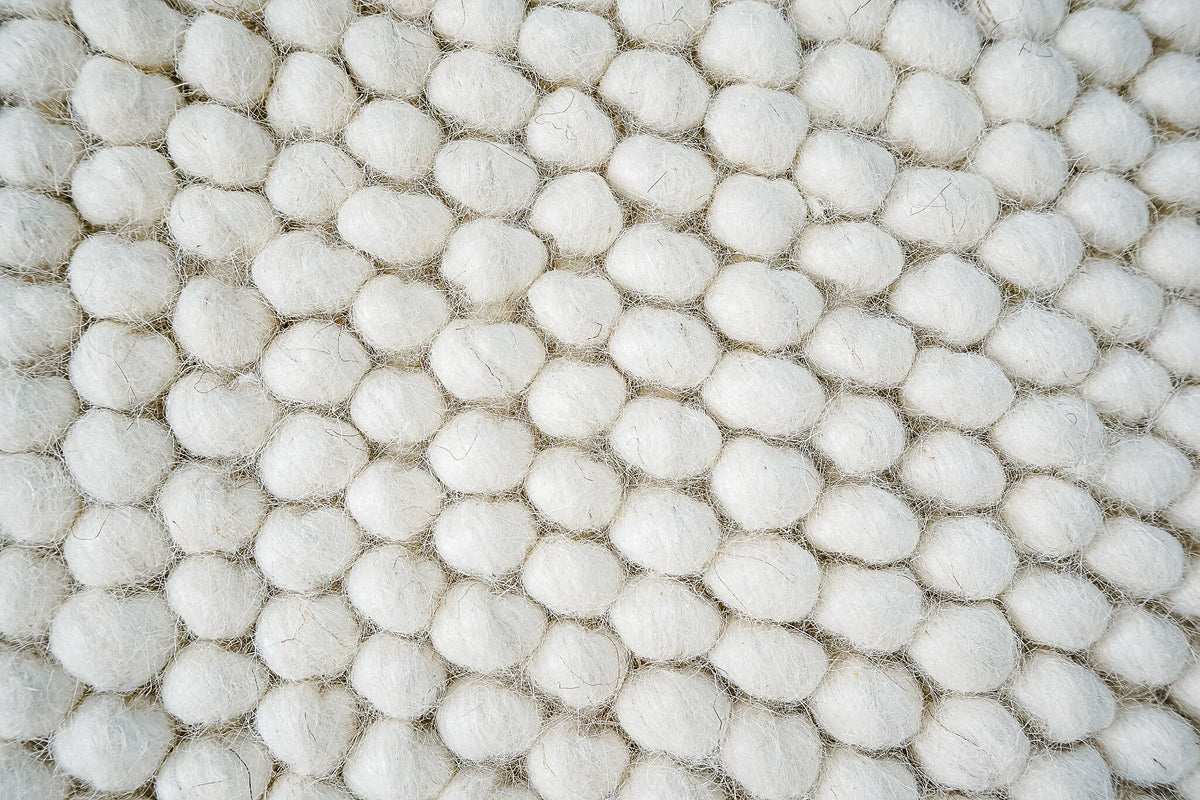 Ivory rug loop pattern detail