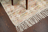 Chunky looped wool rug corner detail