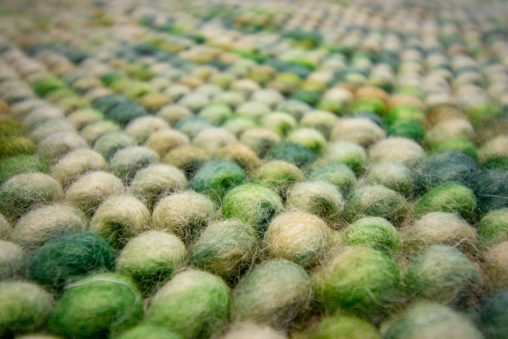 Sage Green Chunky Looped Wool rug - Scandinavian Hand made fluffy wool area rug - Premium wool, Personalised Room Rug, Custom made