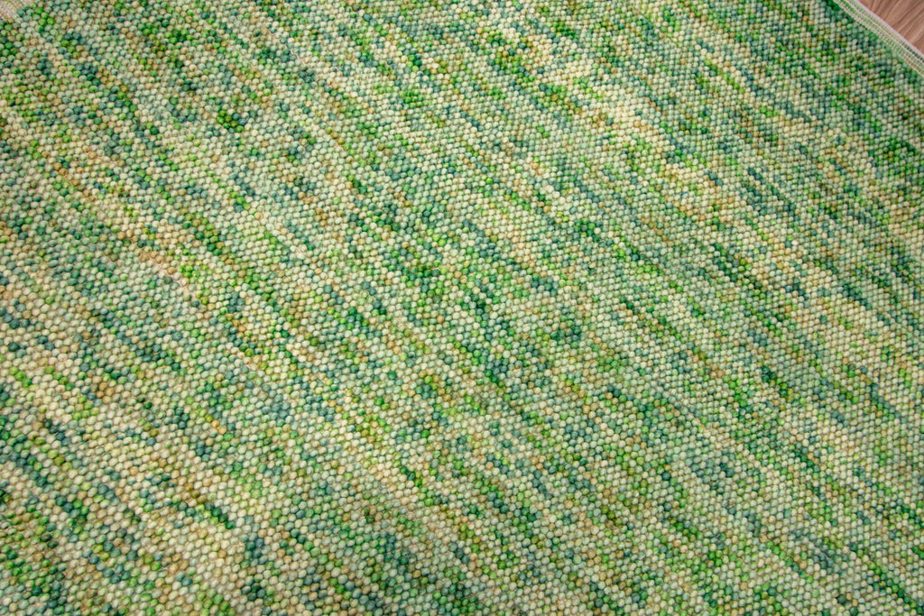 Sage Green Chunky Looped Wool rug - Scandinavian Hand made fluffy wool area rug - Premium wool, Personalised Room Rug, Custom made