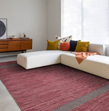 Kilim rug corner view showing flat weave edge
