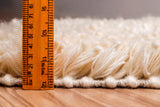 Shaggy wool rug texture detail close-up