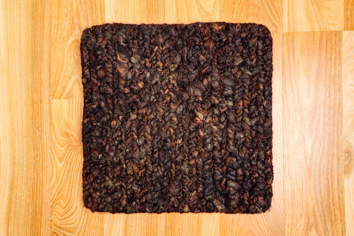 Wool rug pattern detail close-up