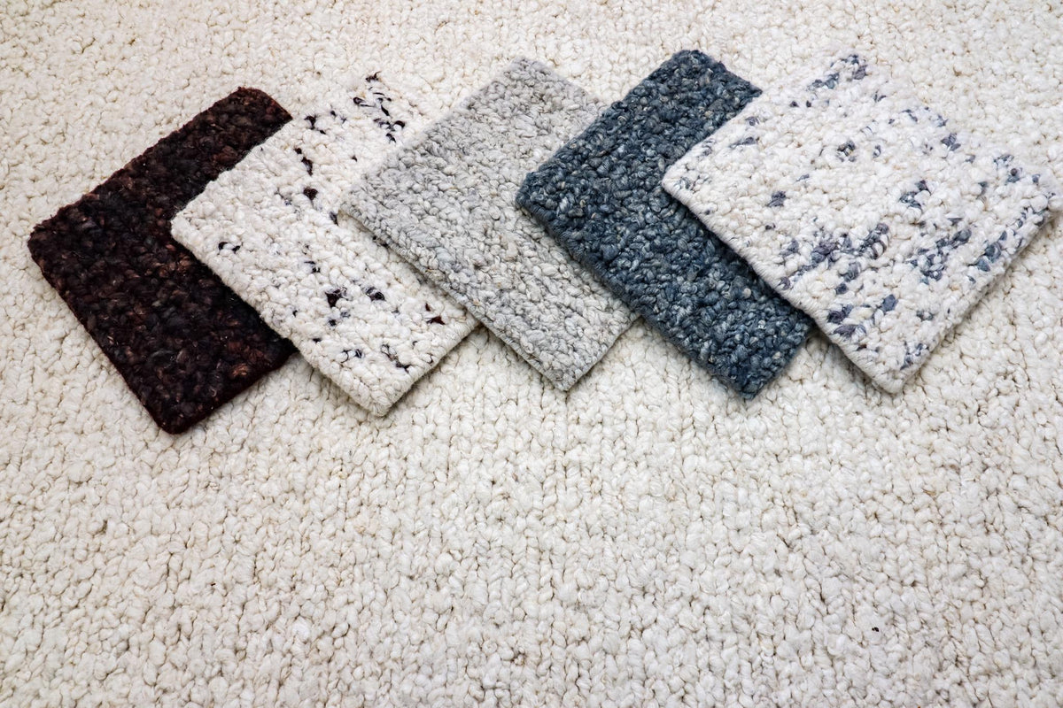 Close-up of chunky wool weave texture