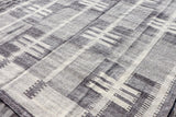 Grey beige rug corner detail