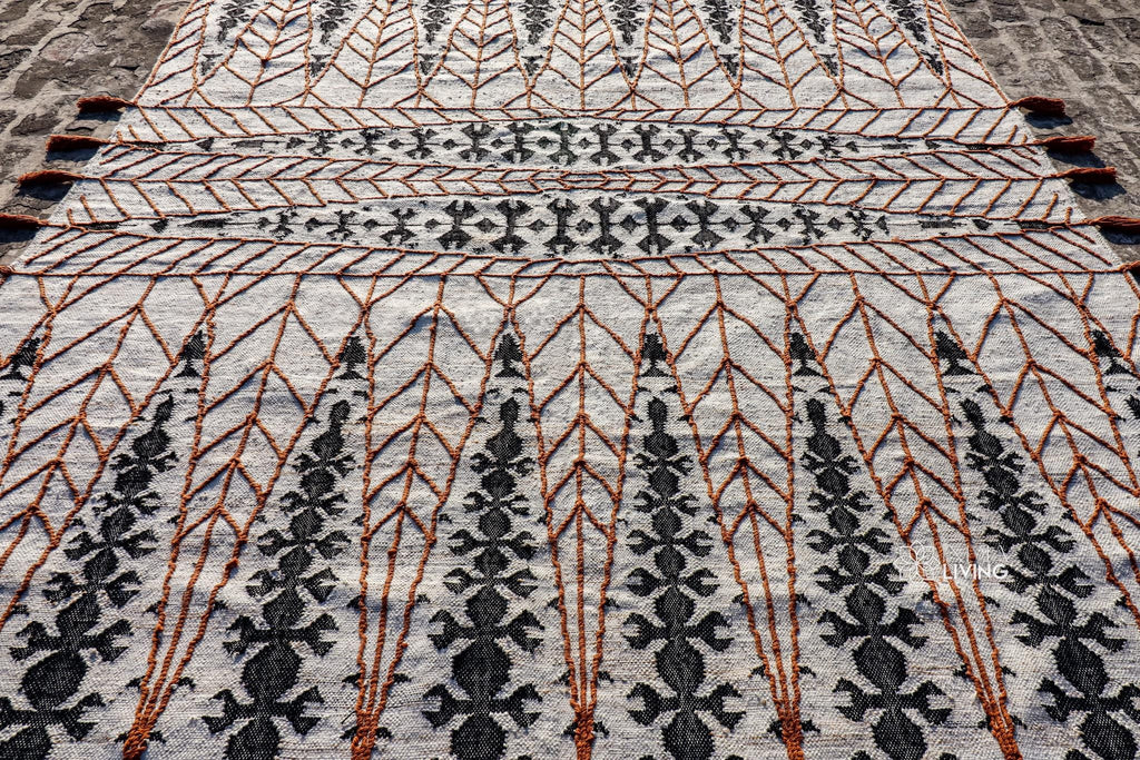 Handmade Abstract Tassel Rug, Aesthetic Bohemian Decor Rug for Living room, Bedroom rug - Custom made in any size