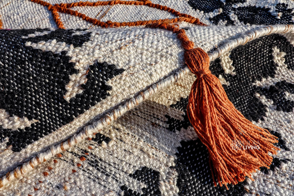 Handmade Abstract Tassel Rug, Aesthetic Bohemian Decor Rug for Living room, Bedroom rug - Custom made in any size