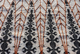 Kilim rug pattern close-up showing abstract design