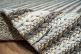 Close-up of multi pattern chunky knit wool texture