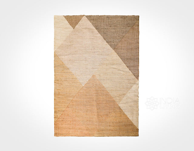 Jute rug styled in a modern living room