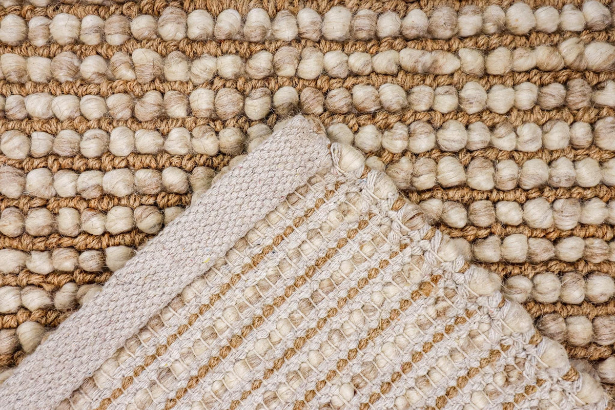 Wool jute rug texture close-up detail