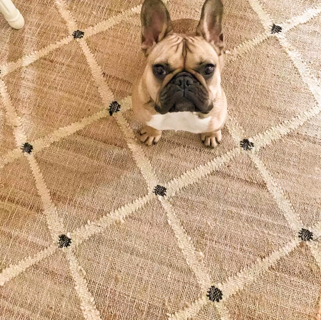 Abstract Geometric Flatweave Jute Rug | Natural Jute Area Rug