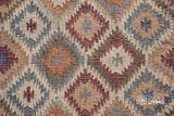 Detail of jute rug edge and fringe finishing