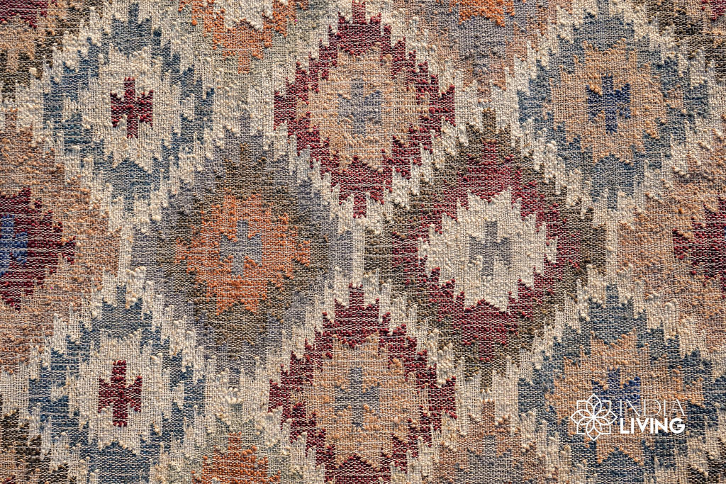 Multi Tribal Aztec style Natural Boho Flat woven colourful Jute Kilim rug, Moroccan decor, custom made in all sizes