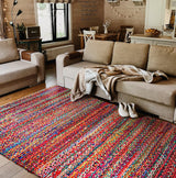 Close-up of chindi patchwork texture