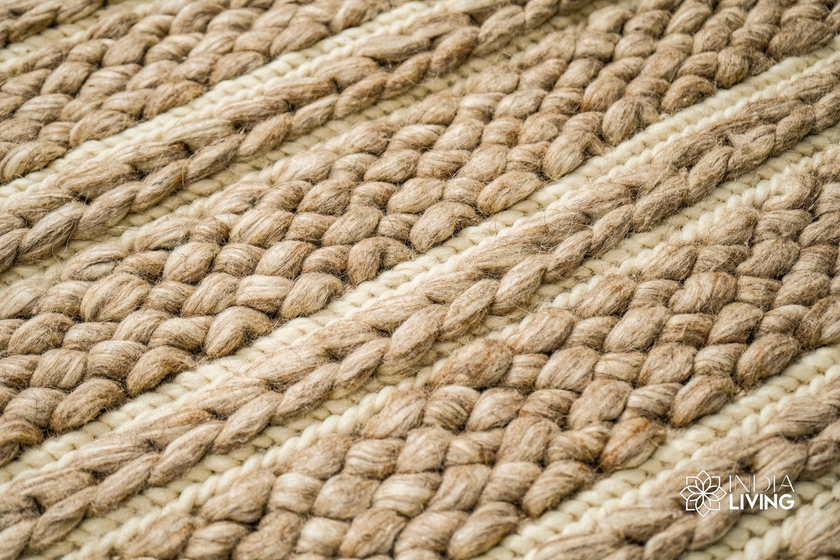 Rug corner detail showing multi-pattern