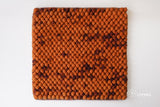 Colorful wool rug texture close-up detail