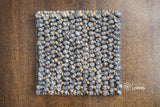 Wool jute pebble rug pattern view from above