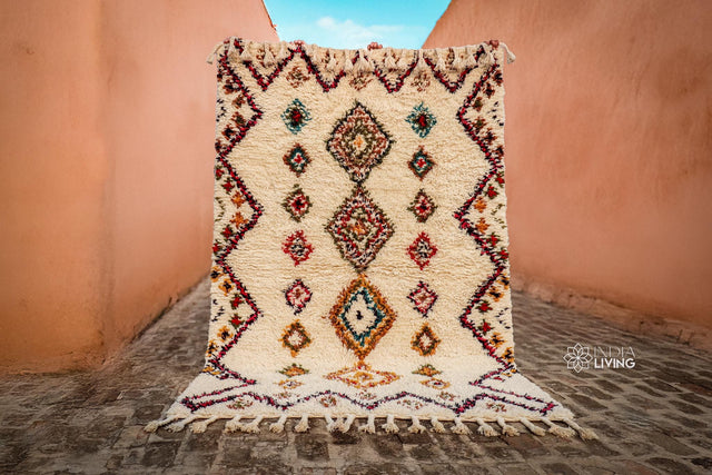 Berber rug styled in living room