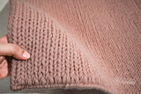 Sumac braided wool rug full view from above
