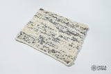 Ivory grey textured wool rug, flat lay view