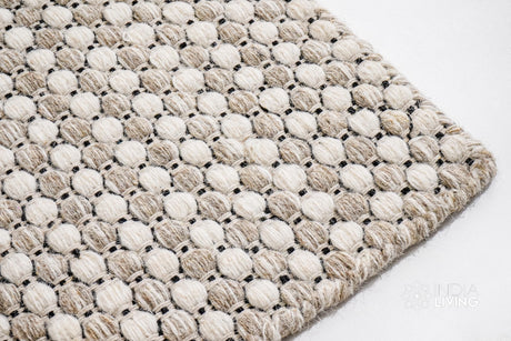 Beige Cream Premium Hand woven Ribbed Scandinavian Flatweave Modern Boho Wool Area rug, Custom made in all sizes