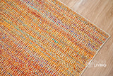 Multi blend orange rug full room lifestyle shot