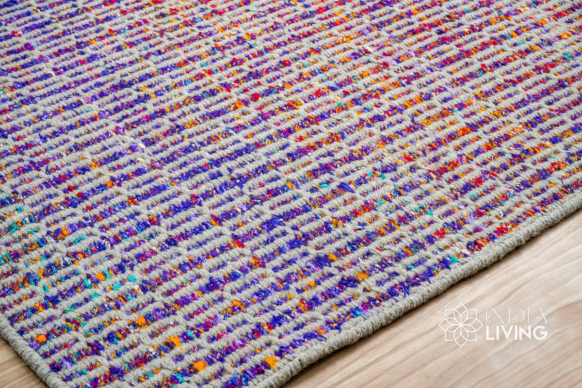 Close-up of purple multi blend weave texture