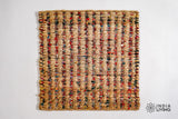 Natural jute rug styled in a living room