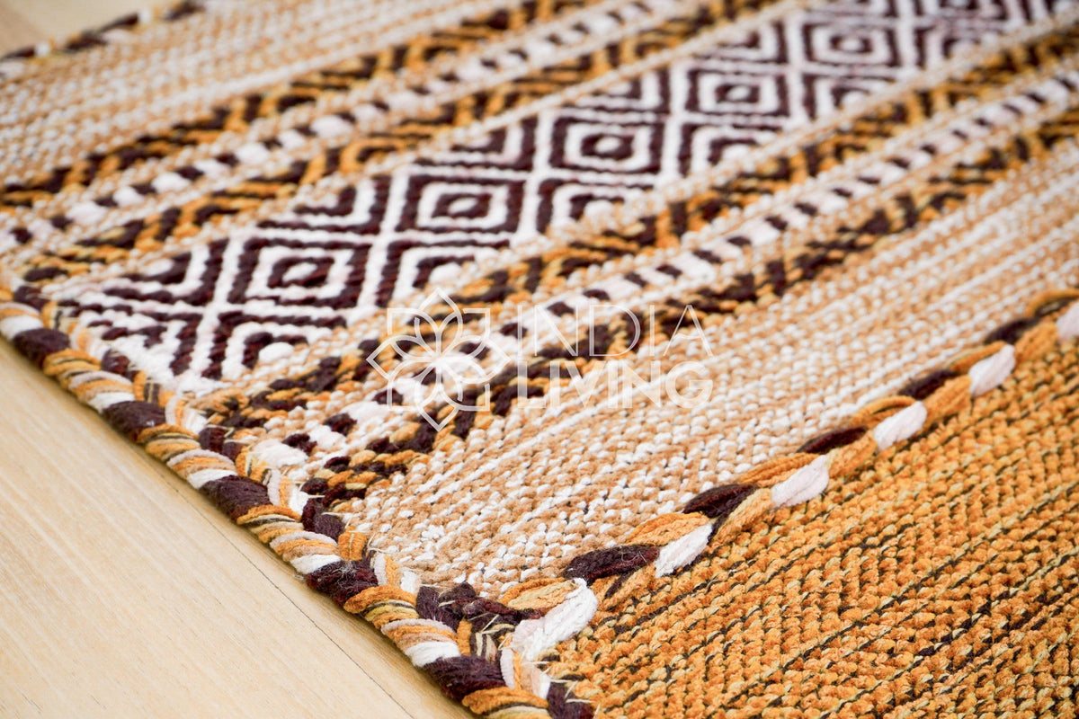 Kilim rug styled in a living room