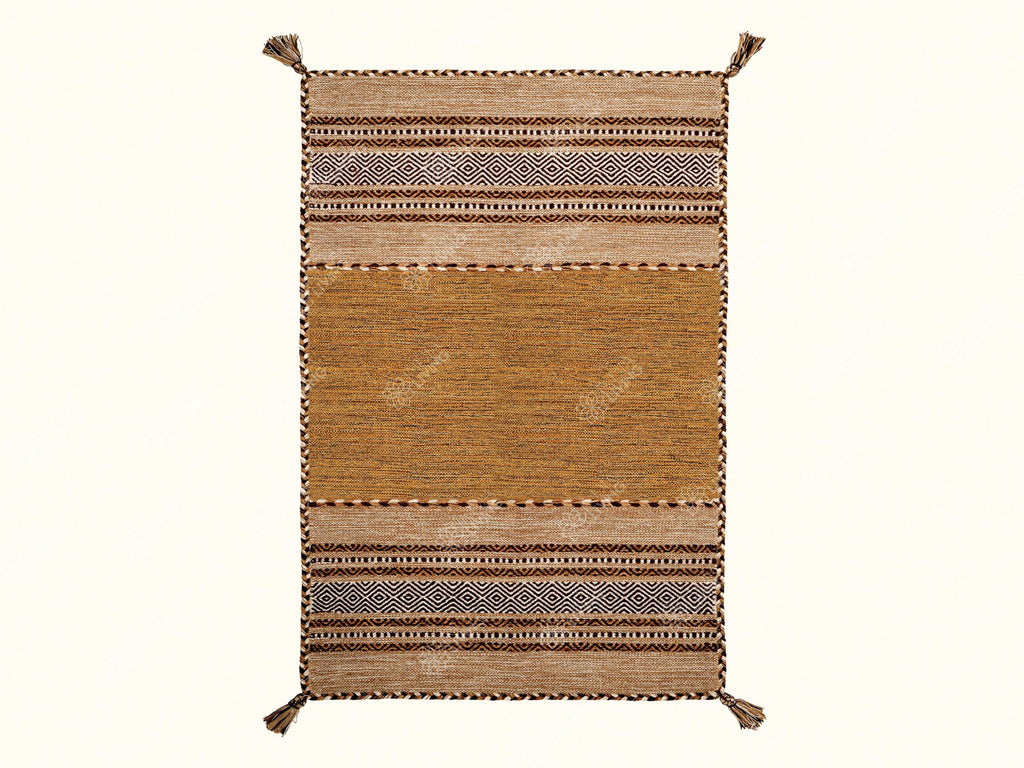 Brown Kilim Rug - Indian Handmade Moroccan style Bohemian room decor Rug, Ethnic Traditional decor carpet 3X5 5X8 6X9 8X10