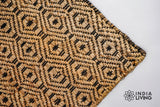Natural jute rug texture detail shot