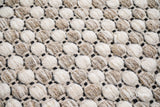 Texture close-up of handwoven ribbed wool weave