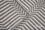Close-up of geometric chevron wool weave texture