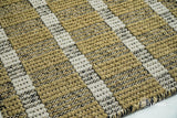 Olive green textured flatweave wool rug, flat lay view