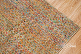 Multi blend diamond rug full room lifestyle shot