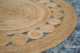 Round jute rug alternate angle