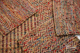 Natural jute ripple rug full room lifestyle shot