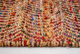 Close-up of ripple ribbed jute weave texture